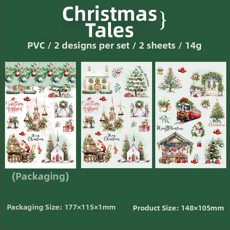 Tomato Sauce Girl PVC transferná nálepka s vianočnou tematikou pre plánovače — Materiál PVC, Štýl: Vianočný, Technika: Tlač