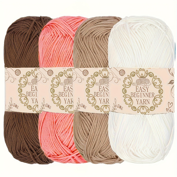 4-струнна млечна памучна прежда топка за плетене на ръка и плетене с кука — DIY комплект за материали за играчки, творчески домашен стил