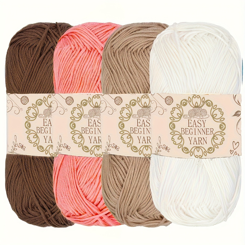 4-струнна млечна памучна прежда топка за плетене на ръка и плетене с кука — DIY комплект за материали за играчки, творчески домашен стил