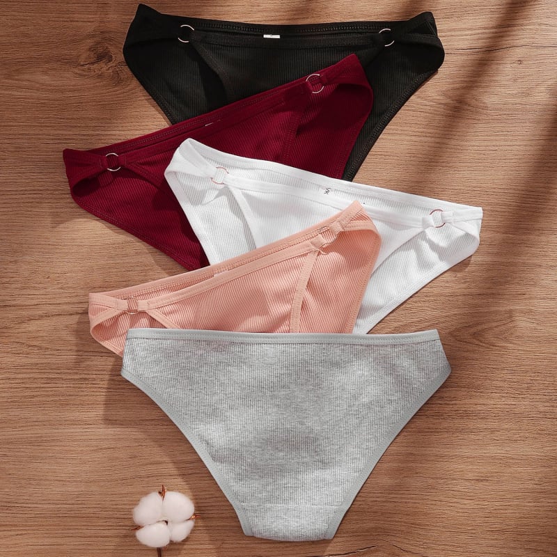 Dámske bavlnené tanga v japonskom štýle, nízky pás — ribované tkanie, priedušné, rýchloschnúce, tvarovanie brucha