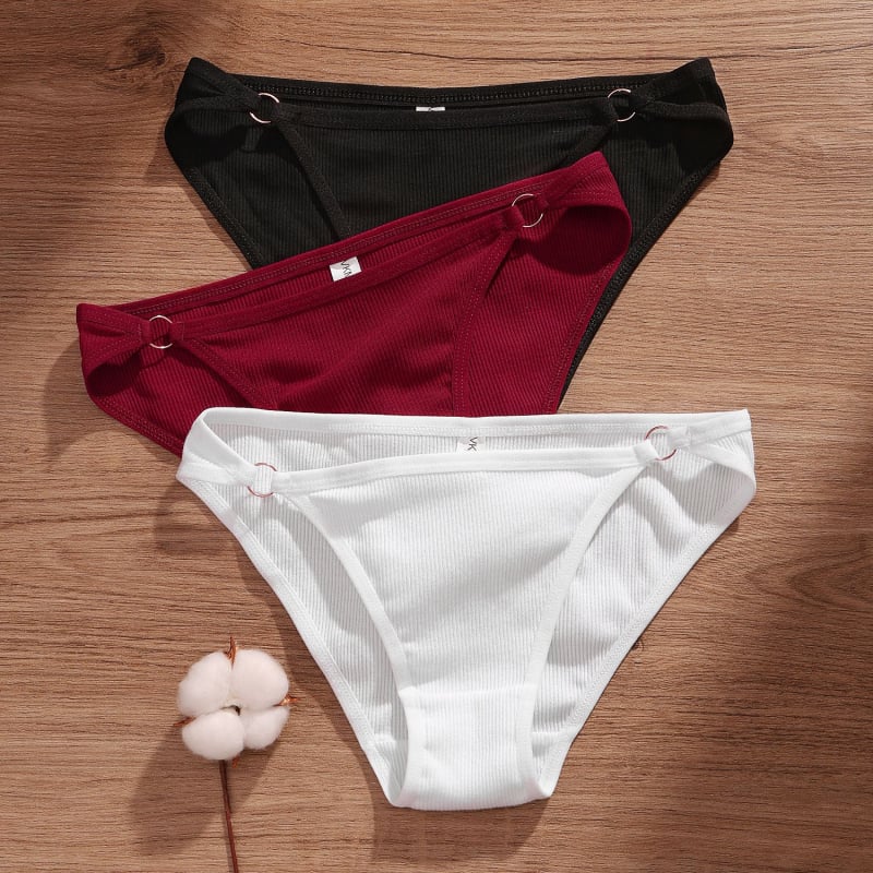 Dámske bavlnené tanga v japonskom štýle, nízky pás — ribované tkanie, priedušné, rýchloschnúce, tvarovanie brucha