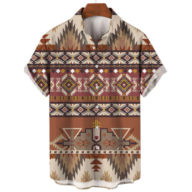 Риза в стил кардиган със 3D флорална пълна принтова шарка, къси ръкави, яка с ревера, свободен силует, влагоотводящ полиестер