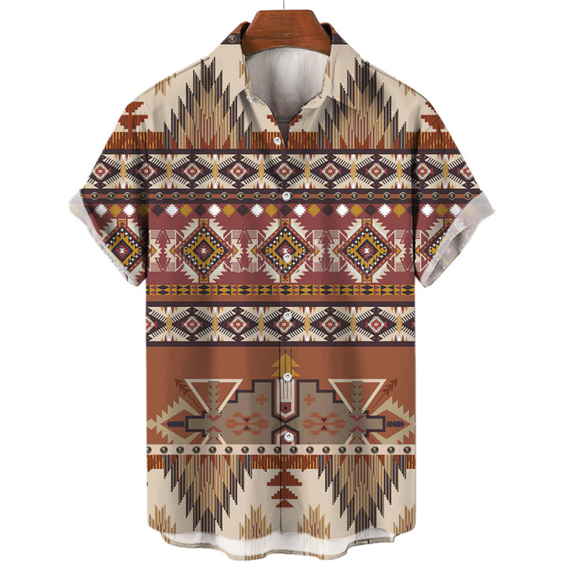 Риза в стил кардиган със 3D флорална пълна принтова шарка, къси ръкави, яка с ревера, свободен силует, влагоотводящ полиестер