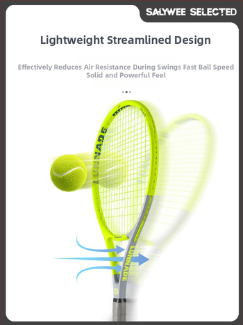 Tenisová raketa s rámom z vlákna zo skla, priama konštrukcia, úchyt G2, vhodná pre začiatočníkov a stredne pokročilých