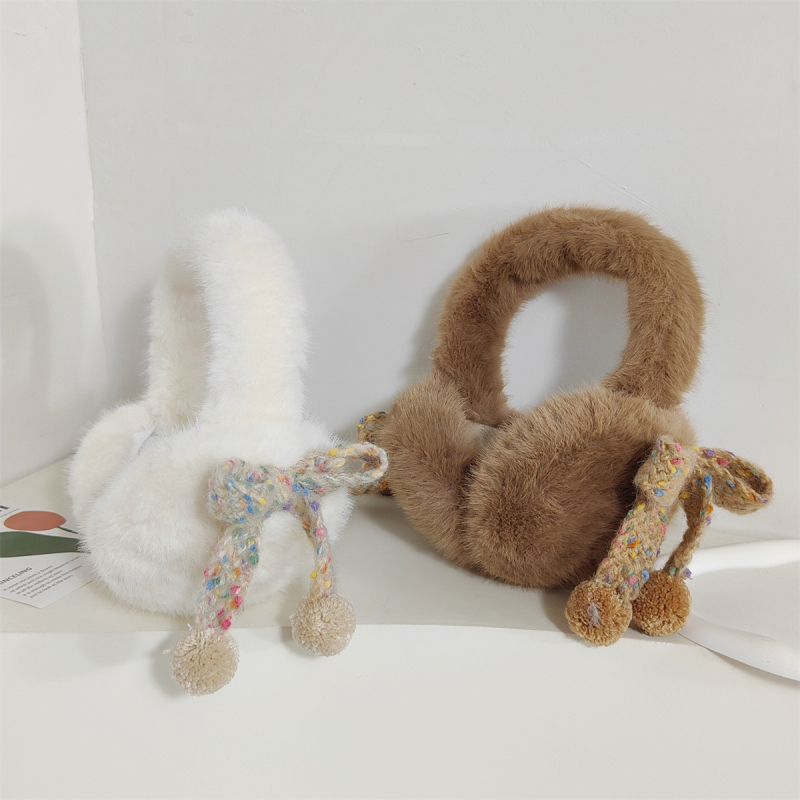 Plyšové ušné klapky – vintage štýl, jednofarebný vzor, udržiavajú teplo pre ženy