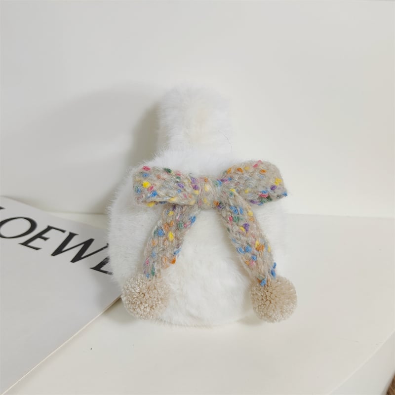 Plyšové ušné klapky – vintage štýl, jednofarebný vzor, udržiavajú teplo pre ženy