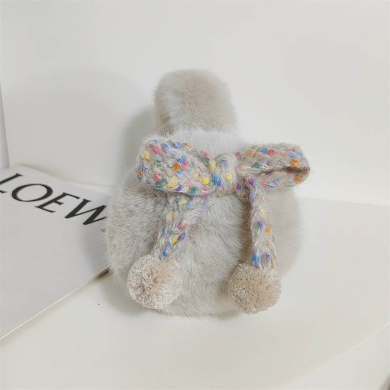 Plyšové ušné klapky – vintage štýl, jednofarebný vzor, udržiavajú teplo pre ženy