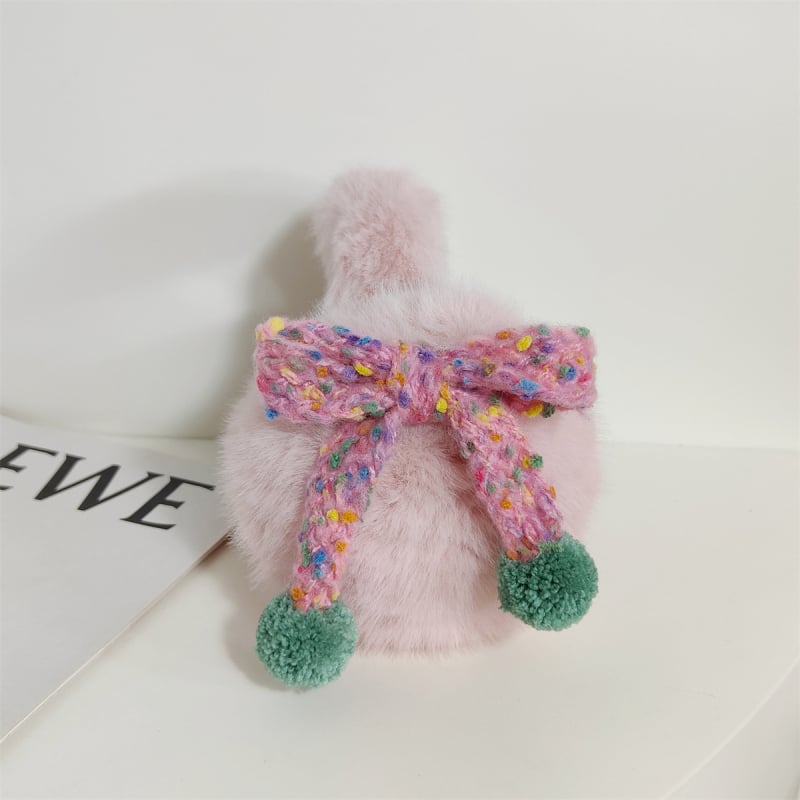 Plyšové ušné klapky – vintage štýl, jednofarebný vzor, udržiavajú teplo pre ženy