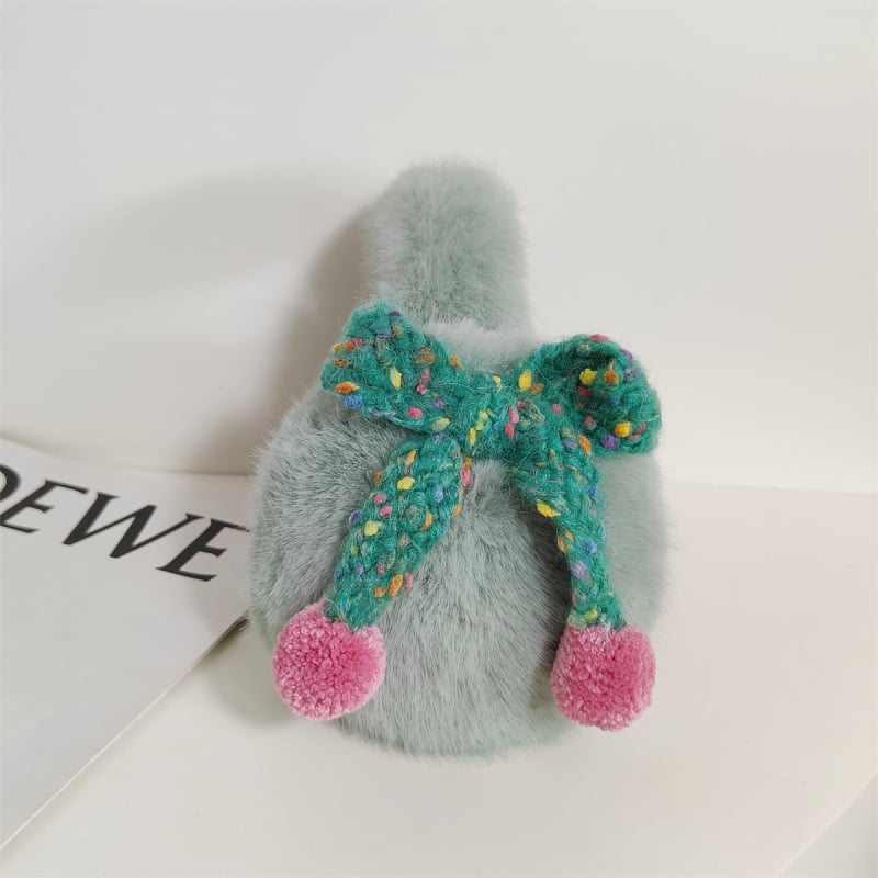 Plyšové ušné klapky – vintage štýl, jednofarebný vzor, udržiavajú teplo pre ženy