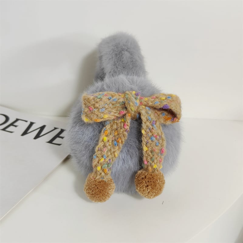 Plyšové ušné klapky – vintage štýl, jednofarebný vzor, udržiavajú teplo pre ženy