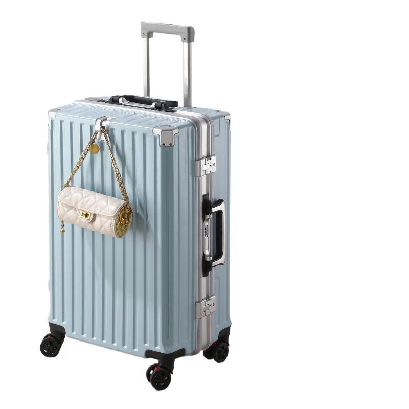 Cestovný kufor s univerzálnymi kolieskami, otváranie na zips, ABS+PC výplň, zámok s visacím zámkom