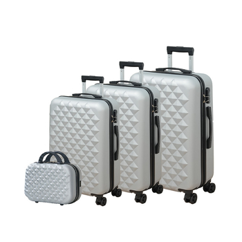 Sada cestovných kufrov - ABS+PC, vodeodolná a proti krádeži, kolieska otočné vo všetkých smeroch, zapínanie na zips, štandardný zámok s heslom