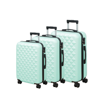 Sada cestovných kufrov - ABS+PC, vodeodolná a proti krádeži, kolieska otočné vo všetkých smeroch, zapínanie na zips, štandardný zámok s heslom