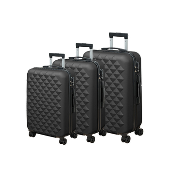 Sada cestovných kufrov - ABS+PC, vodeodolná a proti krádeži, kolieska otočné vo všetkých smeroch, zapínanie na zips, štandardný zámok s heslom