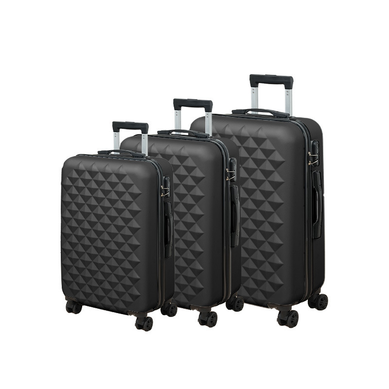 Sada cestovných kufrov - ABS+PC, vodeodolná a proti krádeži, kolieska otočné vo všetkých smeroch, zapínanie na zips, štandardný zámok s heslom