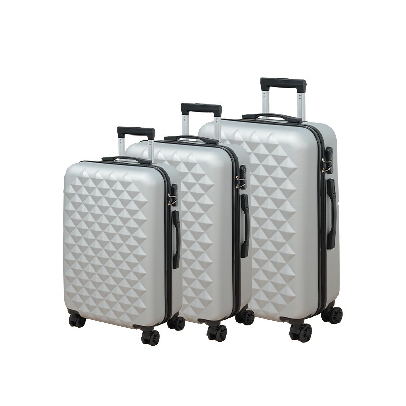 Sada cestovných kufrov - ABS+PC, vodeodolná a proti krádeži, kolieska otočné vo všetkých smeroch, zapínanie na zips, štandardný zámok s heslom