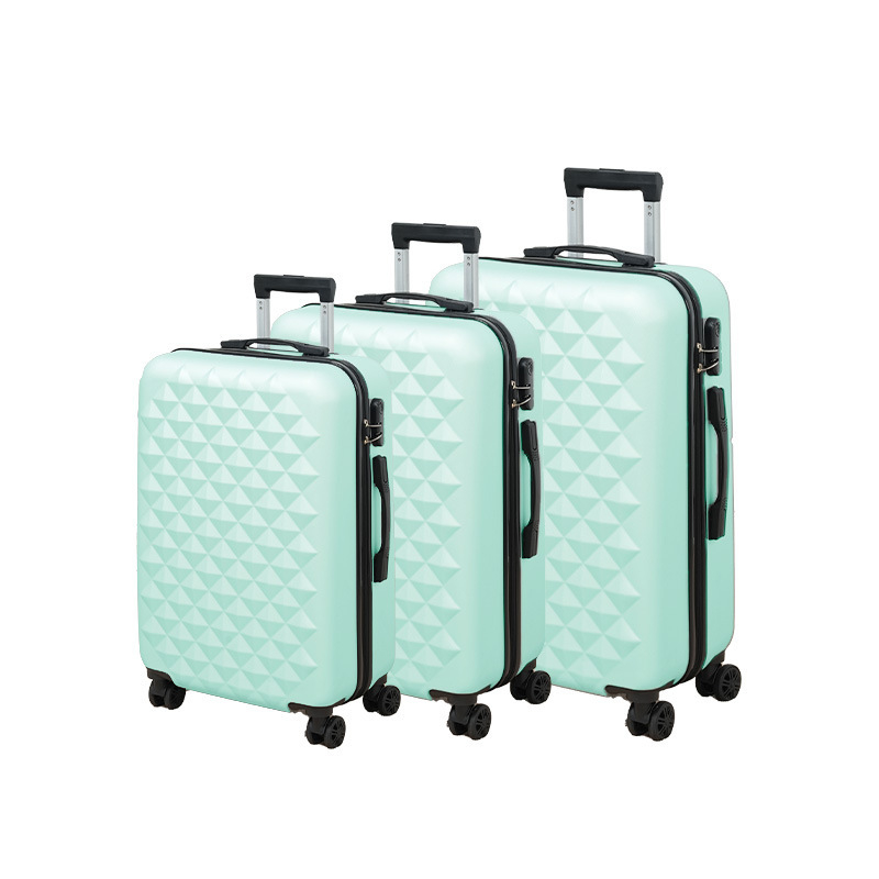 Sada cestovných kufrov - ABS+PC, vodeodolná a proti krádeži, kolieska otočné vo všetkých smeroch, zapínanie na zips, štandardný zámok s heslom