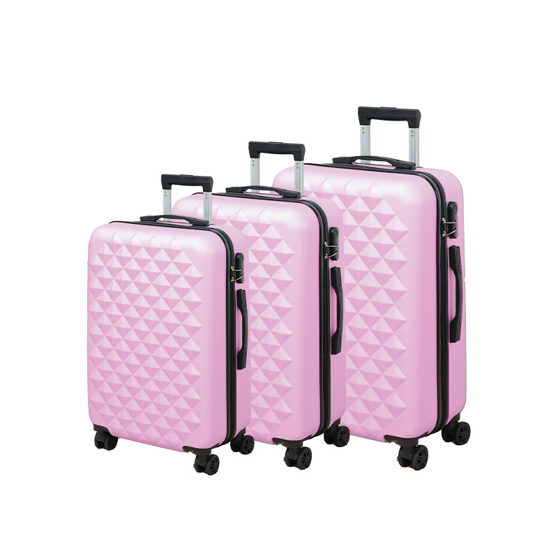 Sada cestovných kufrov - ABS+PC, vodeodolná a proti krádeži, kolieska otočné vo všetkých smeroch, zapínanie na zips, štandardný zámok s heslom