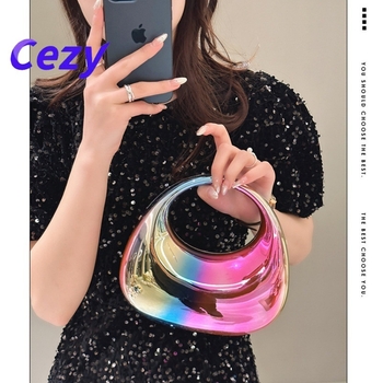 Akrylová večerná taška pre známe osobnosti, valcovitého tvaru, magnetické zapínanie, trojrozmerná vonkajšia taška, vrecko na dokumenty