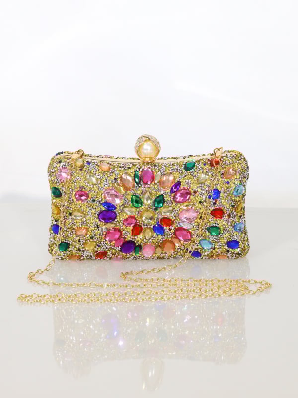 Večerná kabelka z polyesteru, malý štvorcový štýl, horizontálny štvorcový tvar, uzáver s krytom, vnútorné vrecko na telefón