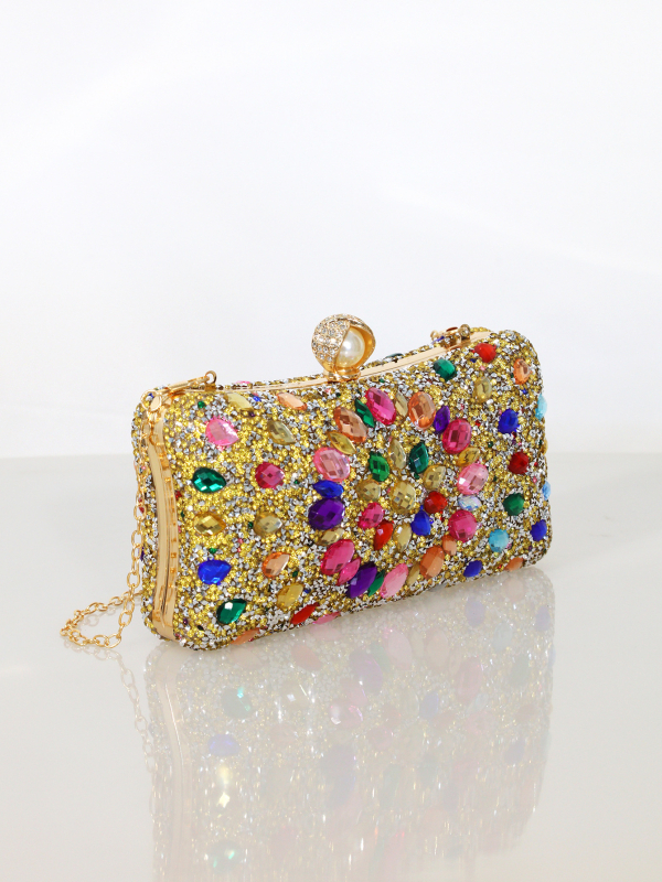 Večerná kabelka z polyesteru, malý štvorcový štýl, horizontálny štvorcový tvar, uzáver s krytom, vnútorné vrecko na telefón