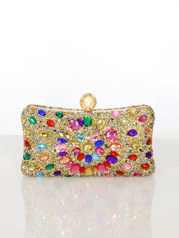 Večerná kabelka z polyesteru, malý štvorcový štýl, horizontálny štvorcový tvar, uzáver s krytom, vnútorné vrecko na telefón