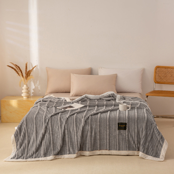 Deka z mliečneho fleecu, na všetky ročné obdobia, moderný minimalistický štýl, jednobarevný alebo geometrický vzor, syntetické vlákna