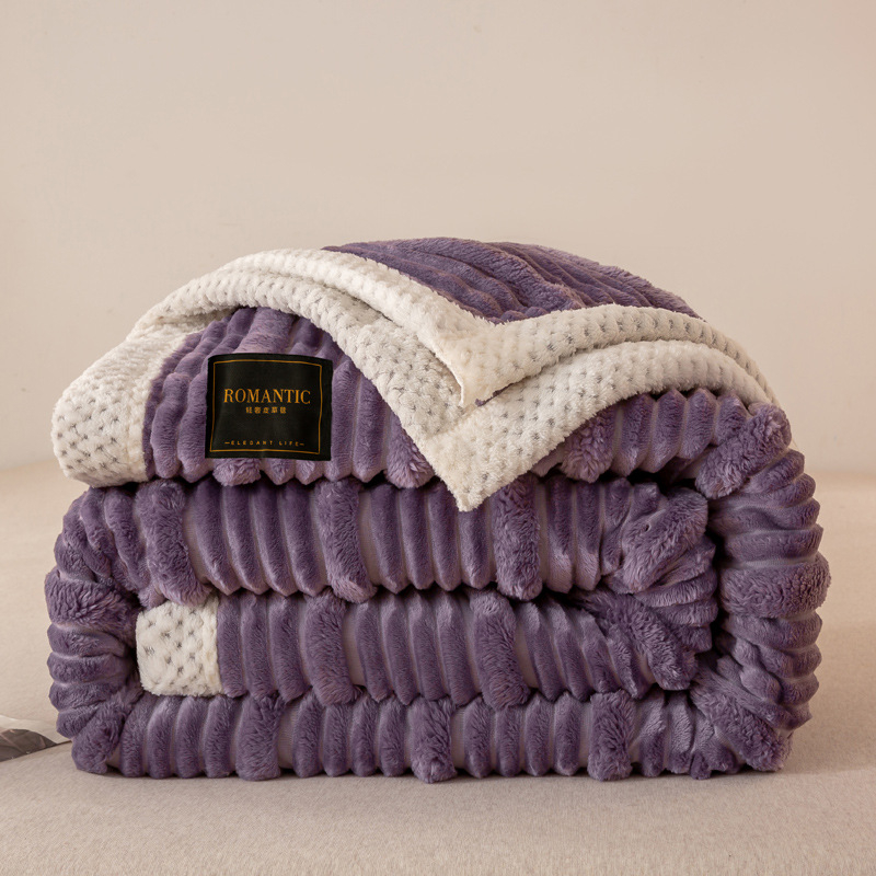 Deka z mliečneho fleecu, na všetky ročné obdobia, moderný minimalistický štýl, jednobarevný alebo geometrický vzor, syntetické vlákna