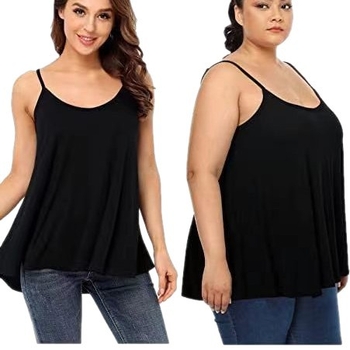 Дамски потник с презрамки, еластичен модел, смес модал и вискоза, висока еластичност, стандартна дължина 50–65 cm