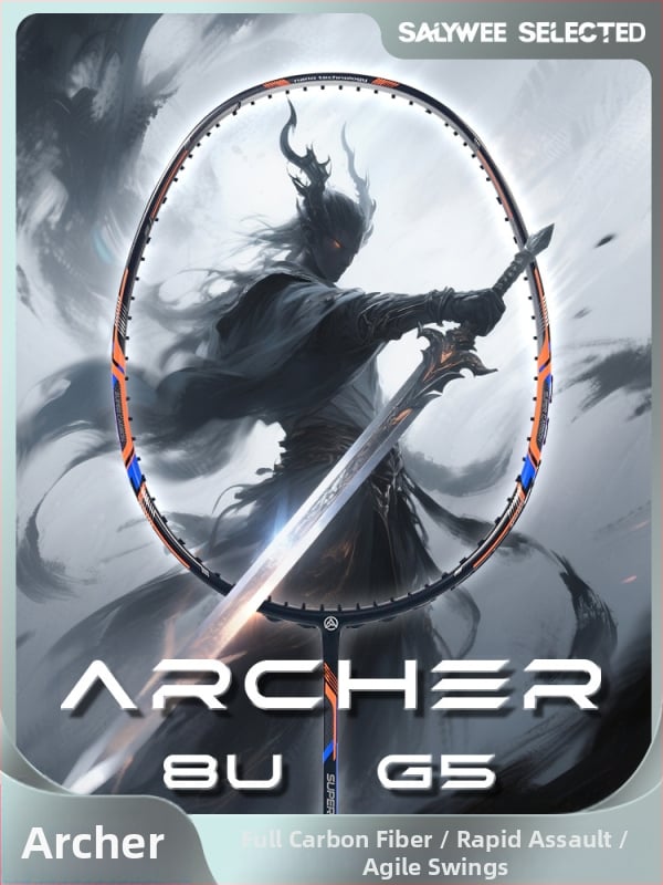 ALPSPORT bedmintonová raketa s rámom z karbónových vlákien, hmotnosť 80–84 g, dĺžka 68 cm, typ rakety: priamy úder, spracovanie a prispôsobenie k dispozícii