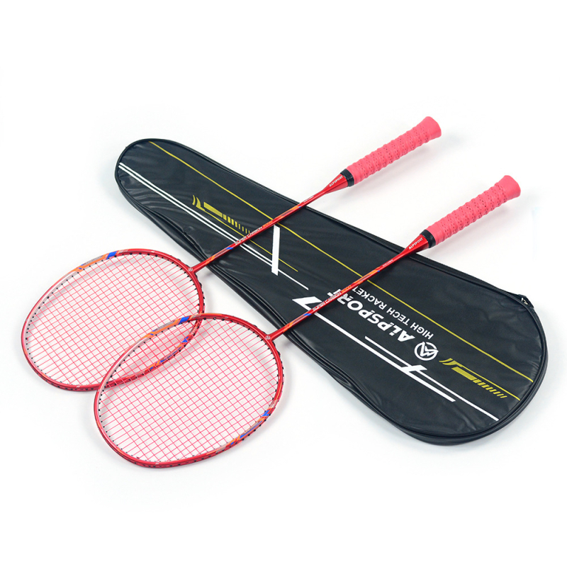 ALPSPORT bedmintonová raketa s rámom z karbónových vlákien, hmotnosť 80–84 g, dĺžka 68 cm, typ rakety: priamy úder, spracovanie a prispôsobenie k dispozícii