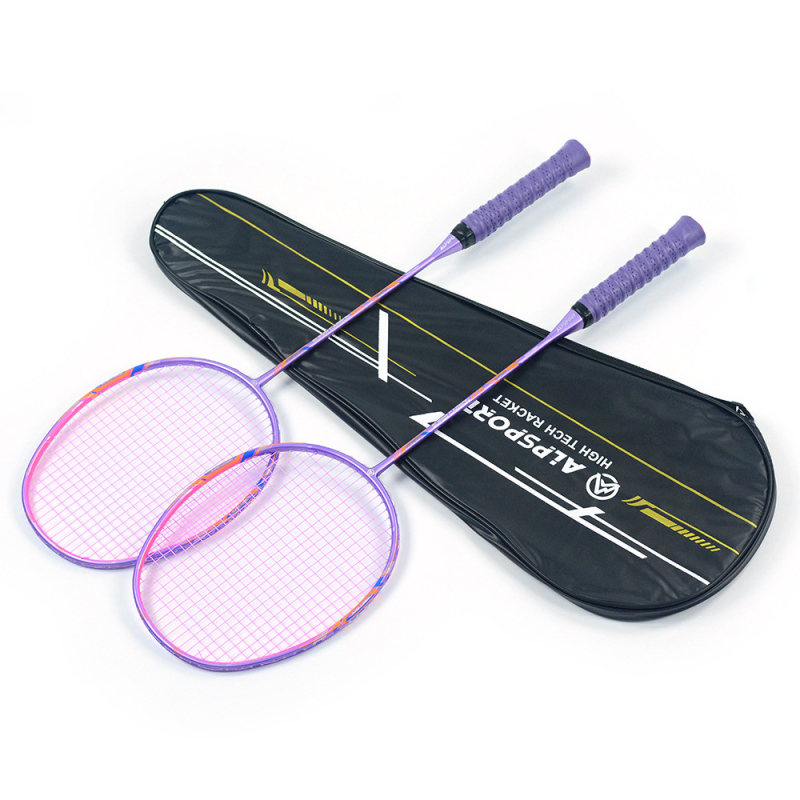 ALPSPORT bedmintonová raketa s rámom z karbónových vlákien, hmotnosť 80–84 g, dĺžka 68 cm, typ rakety: priamy úder, spracovanie a prispôsobenie k dispozícii