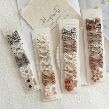 Clips pentru păr pentru copii cu floare buline și nod de fluture, model jd601099550580672, iarna 2022