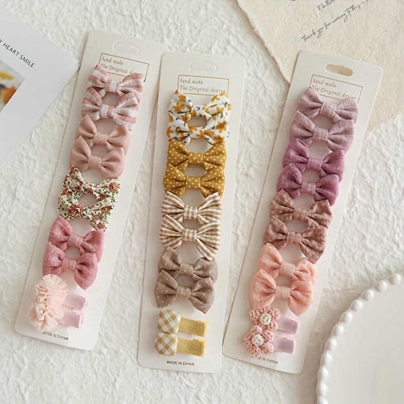 Clips pentru păr pentru copii cu floare buline și nod de fluture, model jd601099550580672, iarna 2022