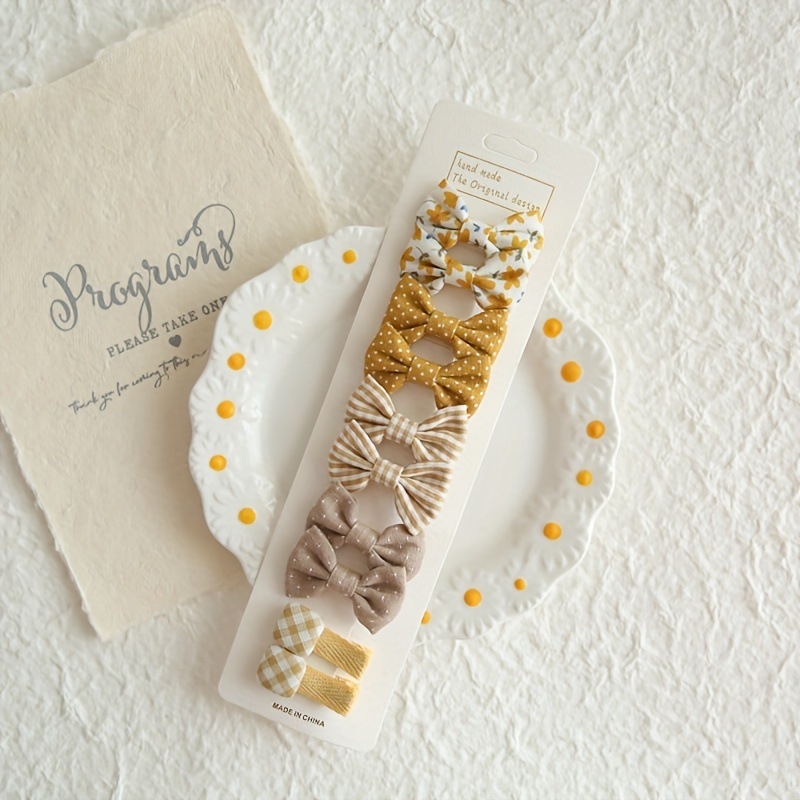 Clips pentru păr pentru copii cu floare buline și nod de fluture, model jd601099550580672, iarna 2022