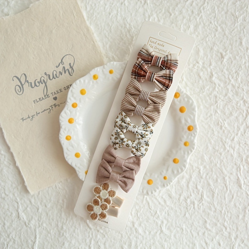 Clips pentru păr pentru copii cu floare buline și nod de fluture, model jd601099550580672, iarna 2022