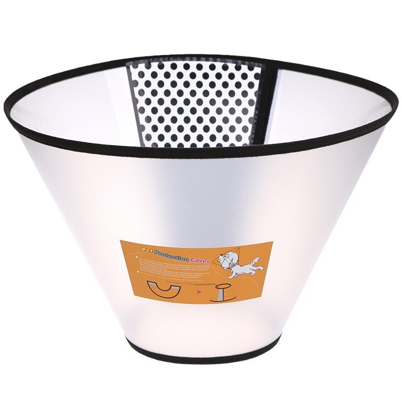 Кучешки предпазник за глава при облизване и хранене – изкуствена кожа; общо приложение; подходящ за всички сезони