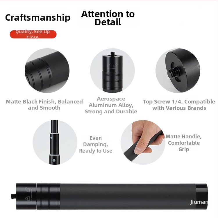 Selfie tyč so stabilizátorom gimbal – teleskopický predĺžovací rameno pre mobilný telefón a akčnú kameru (Bez diaľkového ovládača)