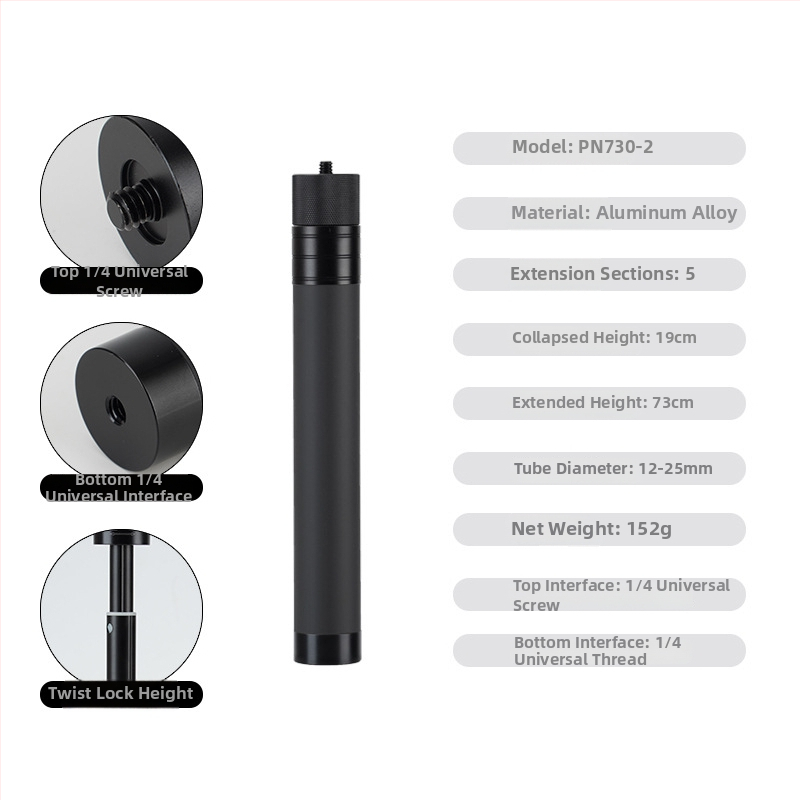 Selfie tyč so stabilizátorom gimbal – teleskopický predĺžovací rameno pre mobilný telefón a akčnú kameru (Bez diaľkového ovládača)