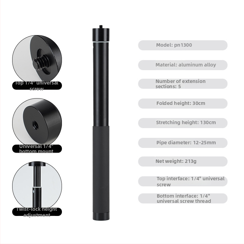 Selfie tyč so stabilizátorom gimbal – teleskopický predĺžovací rameno pre mobilný telefón a akčnú kameru (Bez diaľkového ovládača)