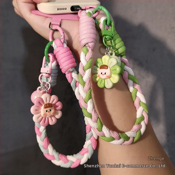 Trojramenný pletený náramok na zápästie pre telefón, ručne vyrobený, dámsky štýl, viacúčelový