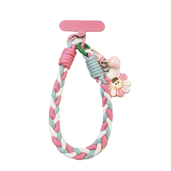 Trojramenný pletený náramok na zápästie pre telefón, ručne vyrobený, dámsky štýl, viacúčelový