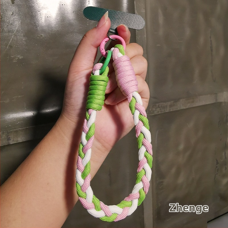 Trojramenný pletený náramok na zápästie pre telefón, ručne vyrobený, dámsky štýl, viacúčelový