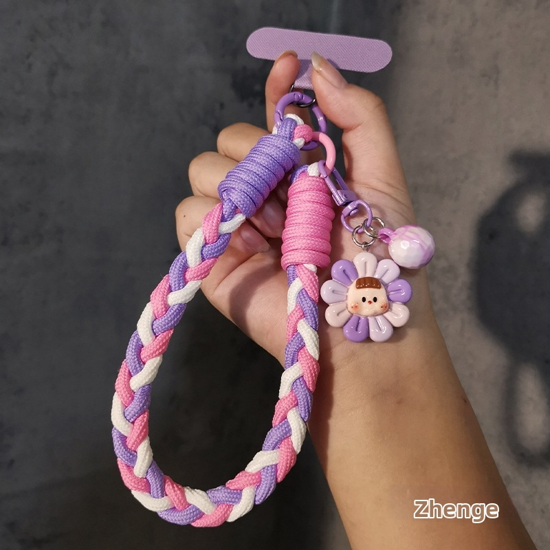 Trojramenný pletený náramok na zápästie pre telefón, ručne vyrobený, dámsky štýl, viacúčelový