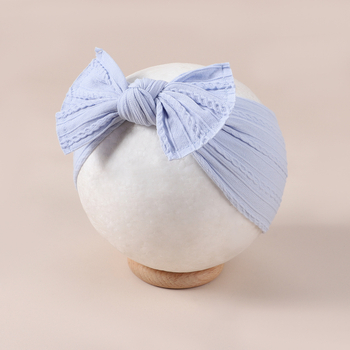 Deti gumičky do vlasov s mašličkou z nylonového Jacquardu, 7-dielny set