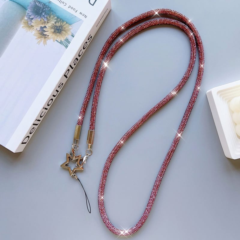 Šnúrka na telefón s príveskom päťcípej hviezdy, ručne vyrobená zo zliatiny