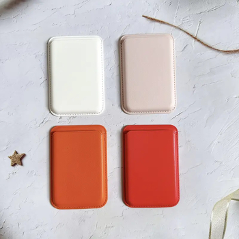 Univerzálny magnetický zadný kryt pre telefón s priehradkou na karty a ochranou ID, kožený peňaženkový obal, prispôsobiteľný