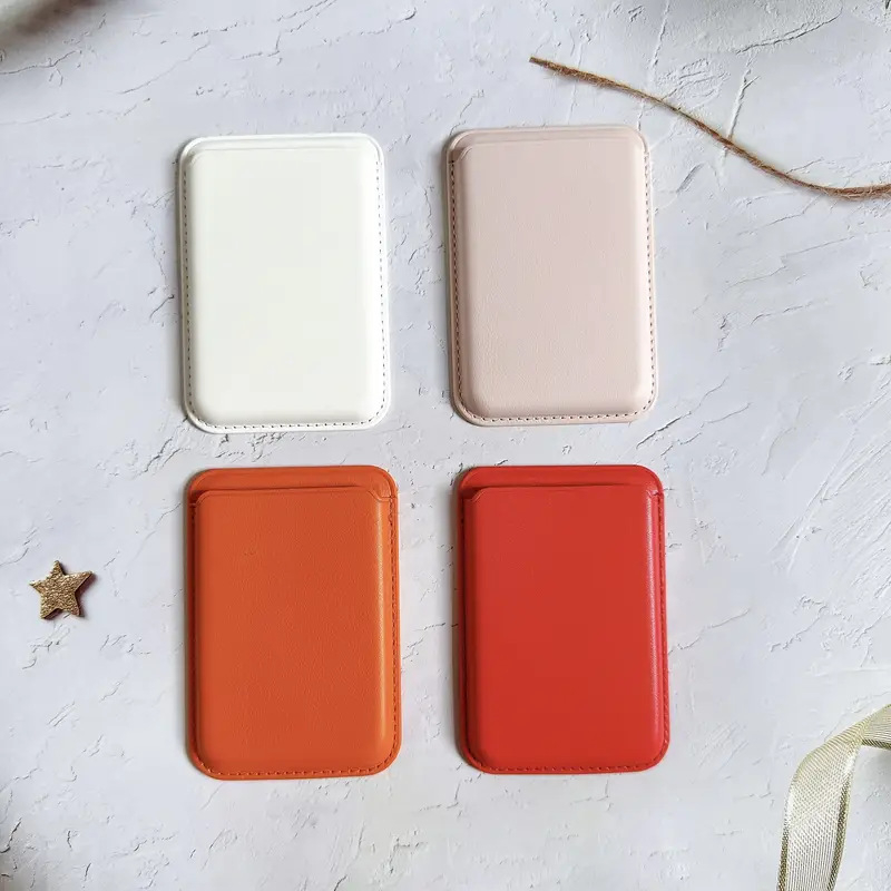 Universali magnetinis nugaros dėklas telefonui su kortelių kišene ir ID apsauga, odinė piniginė, pritaikomas