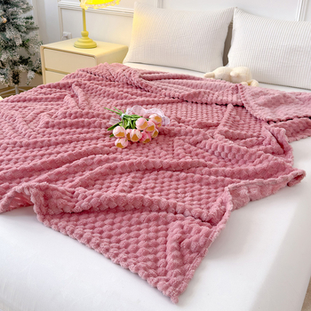 Velúr prikrývka pre sedačku, hrubá a teplá, štyri ročné obdobia, moderný minimalistický štýl (hmotnosť 1500 g, jar a jeseň, jednofarebný vzor)