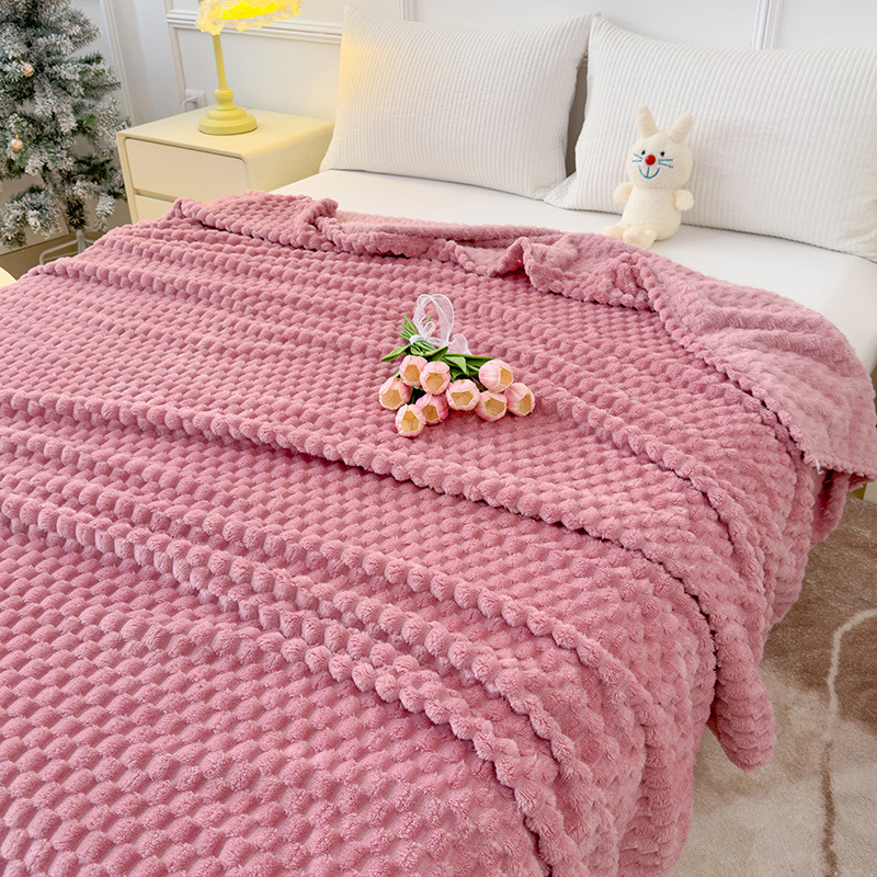 Velúr prikrývka pre sedačku, hrubá a teplá, štyri ročné obdobia, moderný minimalistický štýl (hmotnosť 1500 g, jar a jeseň, jednofarebný vzor)